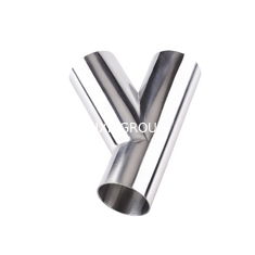 SS304/SS316L 45 Degree Y Branch Lateral Welding Tee Stainless Steel Pipe Fitting Polishing Sanitary SS304/SS316L