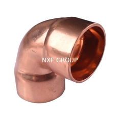 NXF ASTM B280/EN12735/JISH3300 C11000 C12200 DN15-1200 SCH10-XXS LR SR 45° 90° Butt Welding Copper Elbow