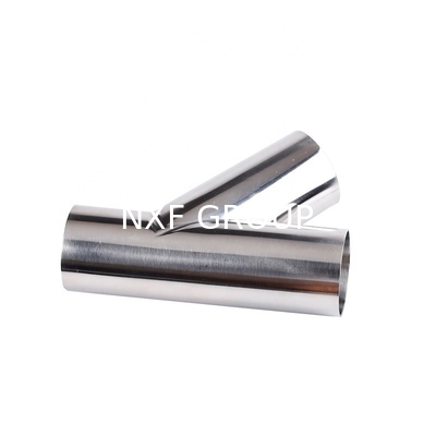 SS304/SS316L 45 Degree Y Branch Lateral Welding Tee Stainless Steel Pipe Fitting Polishing Sanitary SS304/SS316L