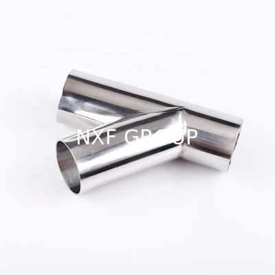 SS304/SS316L 45 Degree Y Branch Lateral Welding Tee Stainless Steel Pipe Fitting Polishing Sanitary SS304/SS316L