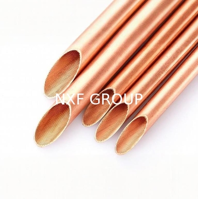 NXF ASTM B280/EN12735/JISH3300 C11000 C12200  Diameter 7.94-25.4mm Thickness 0.2-0.7mm Length 15m Finned Tube