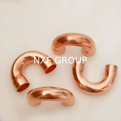NXF ASTM DIN JIS B280/EN12735/JISH3300 C11000 C12200 DN15-1200 SCH10-XXS 180° Butt Welding Casting Copper Elbow